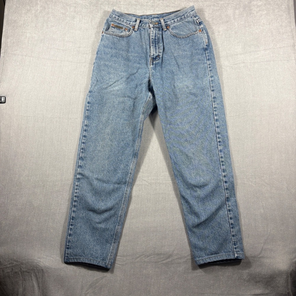 Vintage Calvin Klein High Waisted Stonewash Straight Leg Jeans Size 12 USA Made